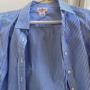 J Crew Haberdashery button down striped oxford